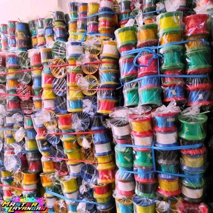 ISI 10PCS Gulungan Layangan - Bladu Layangan Plus Kenur - bladu layangan murah - promo bladu layanga