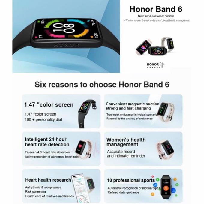 HONOR BAND 6 Smart band spo2 - AMOLED DISPLAY - SMARTBAND