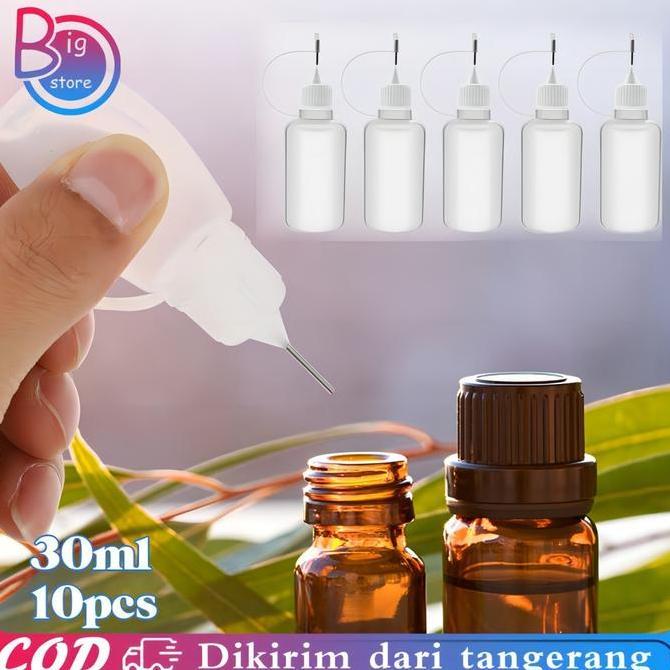 FREYAUR 10pcs 30ml Botol Jarum Botol / Botol Aplikator Henna / Needle Bottle / Botol Tetes Jarum
