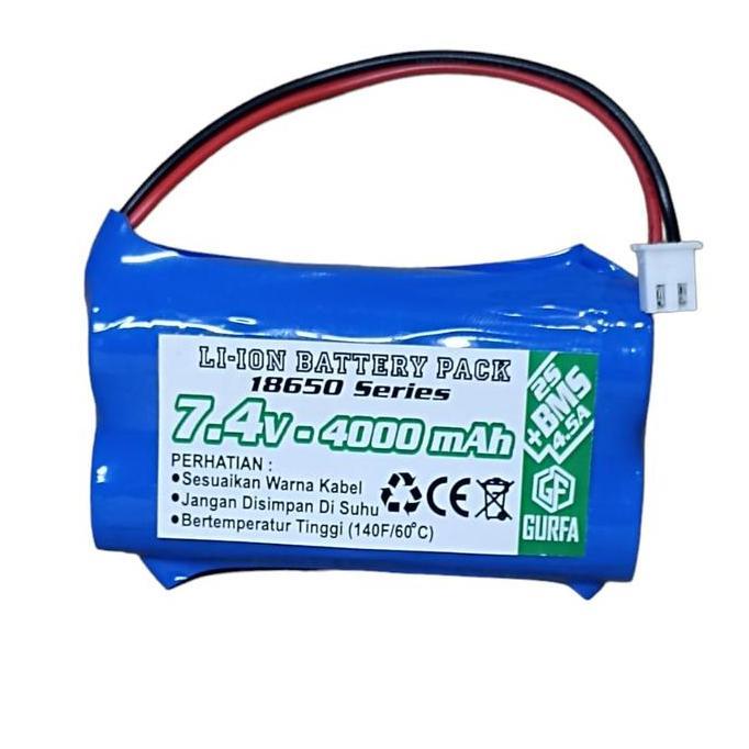 Enju- Batrai Rc/ Speaker & 2X 18650-2S 4000Mah 7.4V Protetor Bms 4.5A Xh 2