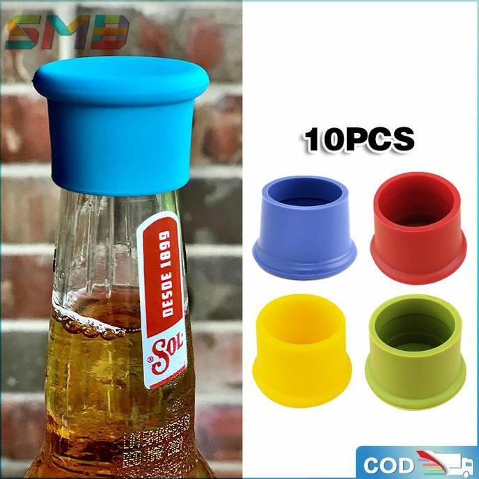GIRARDY Tutup Botol Karet Reusable 10pcs-Wine Kecap Saus Botol Sealer-Tutupan Botol Silikon