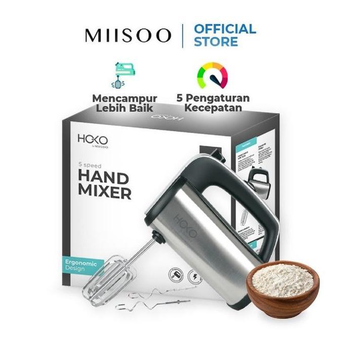 SEIRAKY HOKO By MIISOO Hand mixer Mini Mixer Pengaduk 5 Speed Kecepatan Otomatis Pengocok Pengaduk A