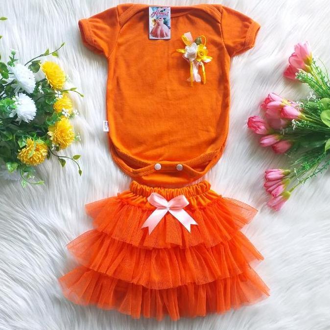 Ebijwaro- Setelan Jumpsuit Dan Rok Tutu Anak Perempuan Lengan Pendek