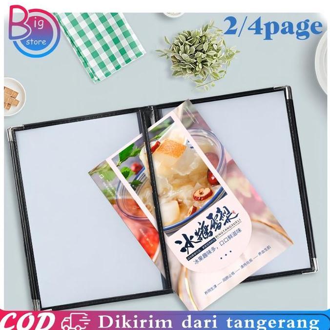 DISSORDE Buku Menu Restoran A4 Sampul Buku Menu Hitam Cover Menu A4 Cover Buku Menu