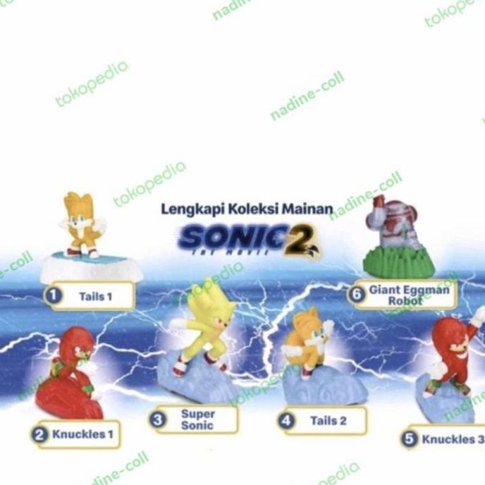 Korekushon- Mcd Sonic 2 The Hedgehog Happy Meal Mcdonald Tails Knuckles Per Pcs