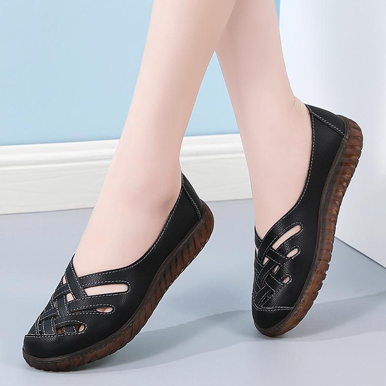 CUCI GUDANG SEPATU WANITA SEPATU KULIT SEPATU KASUAL FLAT LOAFERS