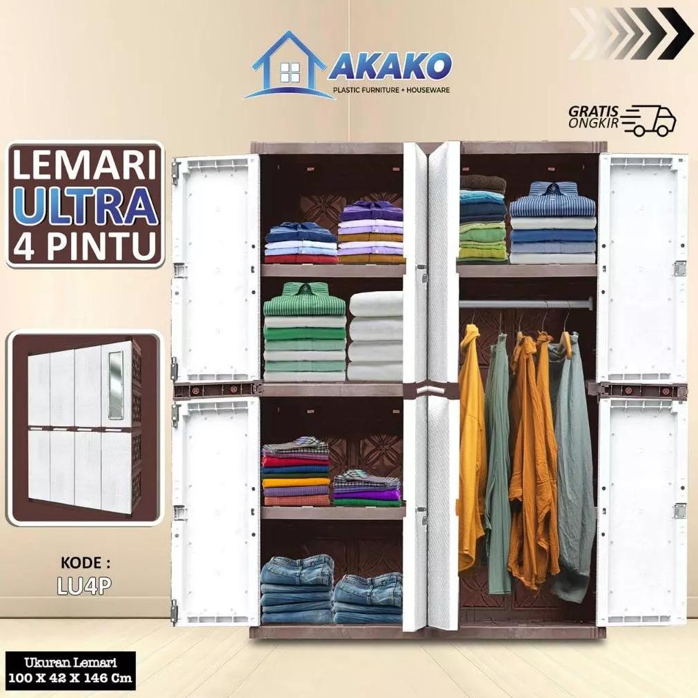 MURAH AKAKO - LEMARI ULTRA TWIN - KABINET PLASTIK MULTIFUNGSI - LEMARI PLASTIK - ALMARI PLASTIK JUMB