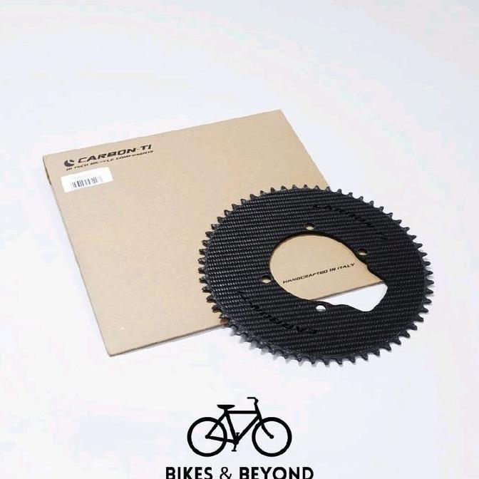 Best Seller Carbon-Ti X-Aeroring - Full Carbon Single Chainring - Bcd110 Shimano Da9200 4 Bolt