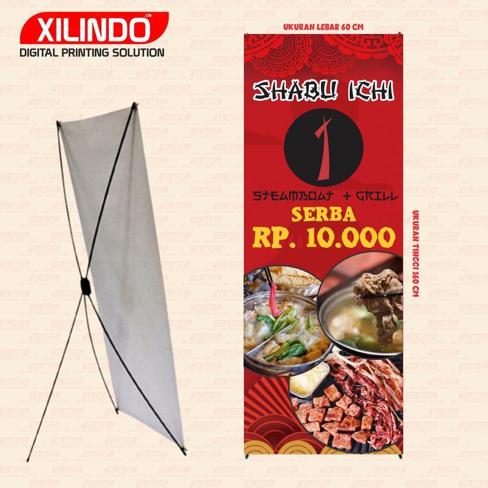 TERBARU 2026 PAKET STAND BANNER XBANNER PRODUK BISNIS USAHA MAKANAN MINUMAN
