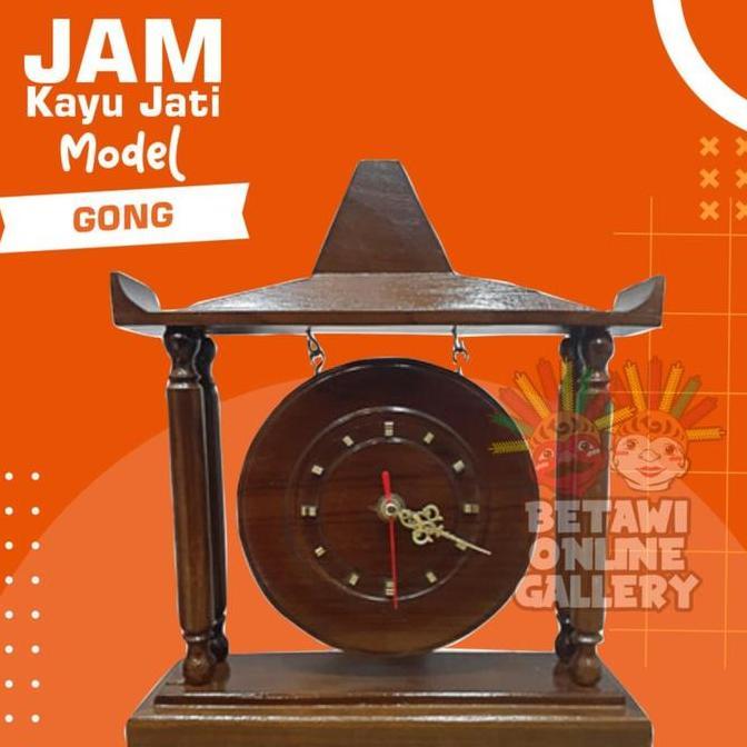 SALE - Jam Meja Hias Gong Kayu Jati / Jam Hias Kayu Jati / Jam Gong Kayu Jati / Jam Joglo