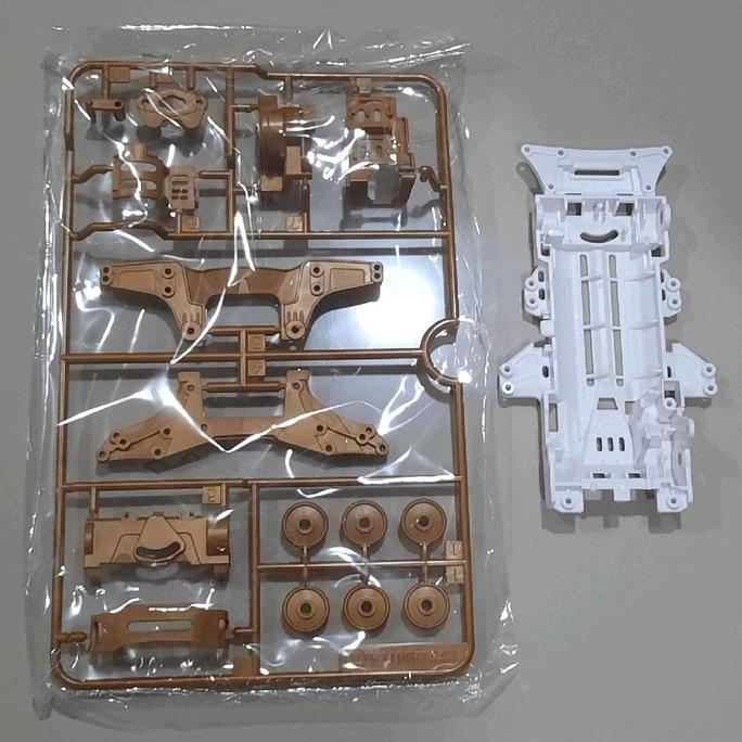 Chassis + Gearbox VZ Gold Ori Tamiya Chassis VZ Putih Ori