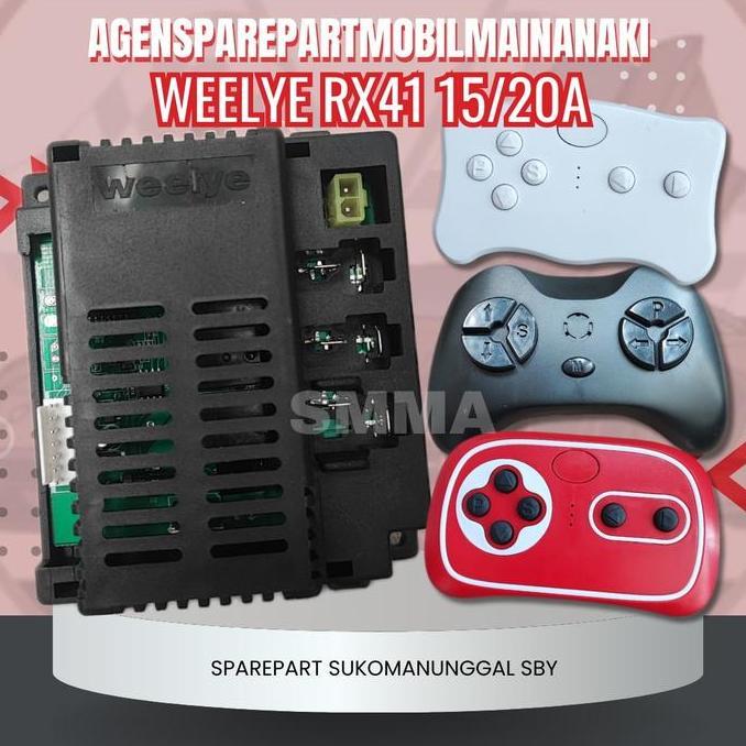 Receiver+Remote Control Rx41 2,4Ghz 12V 40A (Modul Pcb) Mobil Mainan Aki Anak