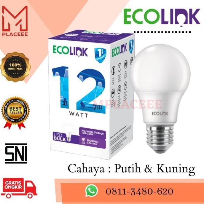 Lampu led ecolink 12 watt harga promo