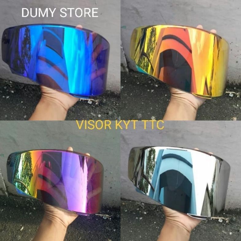 kaca visor kyt ttc / visor helm tt course iridium purple