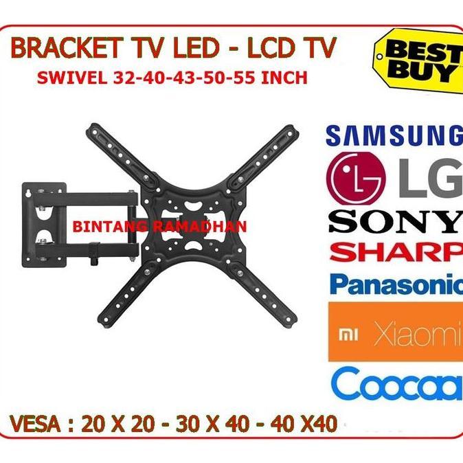 BRACKET TV SWIVEL 32-43-50-55 INCH - BRACKET TV LED 32-55 INCH SWIVEL
