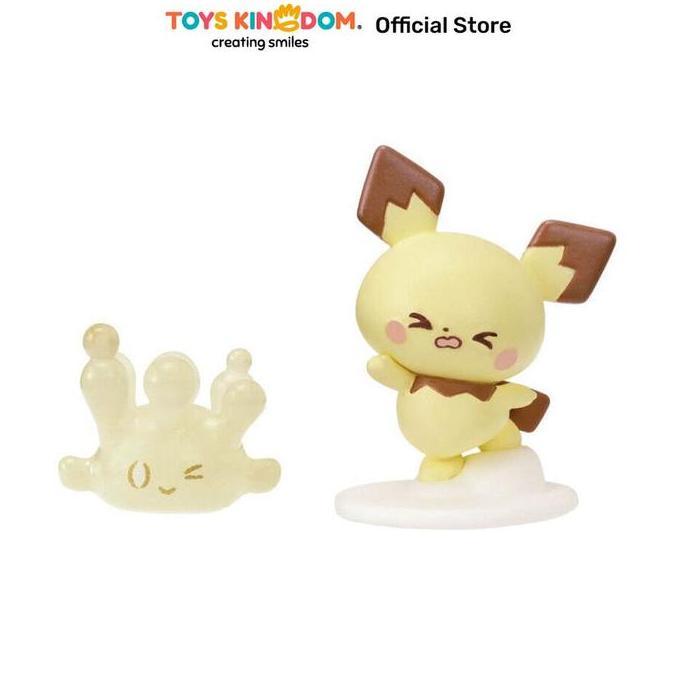 TAKARA TOMY SET POKEPEACE MINIFIGURE PICHU MILCERY - KUNING