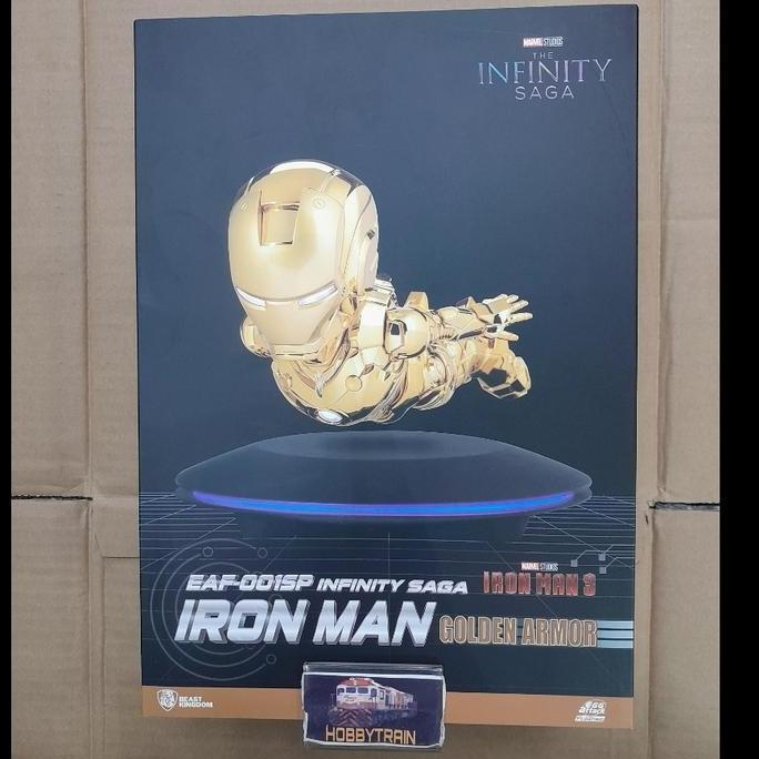 BEAST KINGDOM EGG ATTACK FLOATING EAF-01SP IRON MAN 3 IRON MAN GOLDEN ARMOR FIGURE