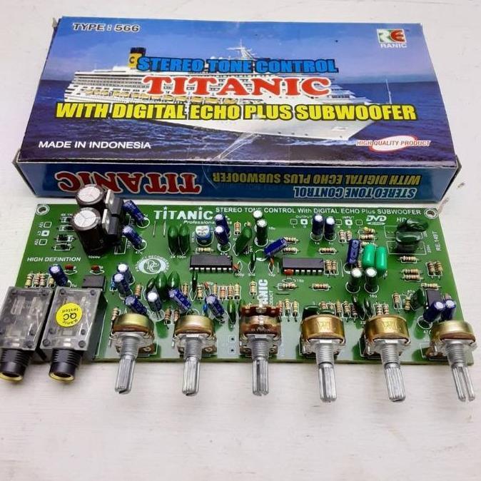 Kit tone control mic echo subwoofer plus regulator