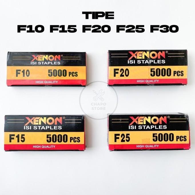 Xenon refill isi mesin staples steples paku F10 F15 F20 F25 F30