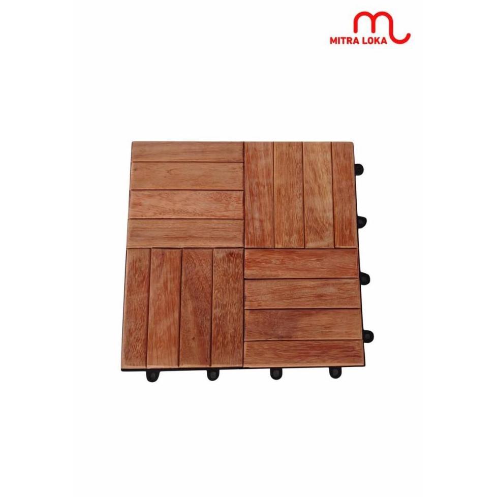 Mitra Loka Lantai Ubin Kayu Furnish Anti Rayap Outdoor Indoor Teras