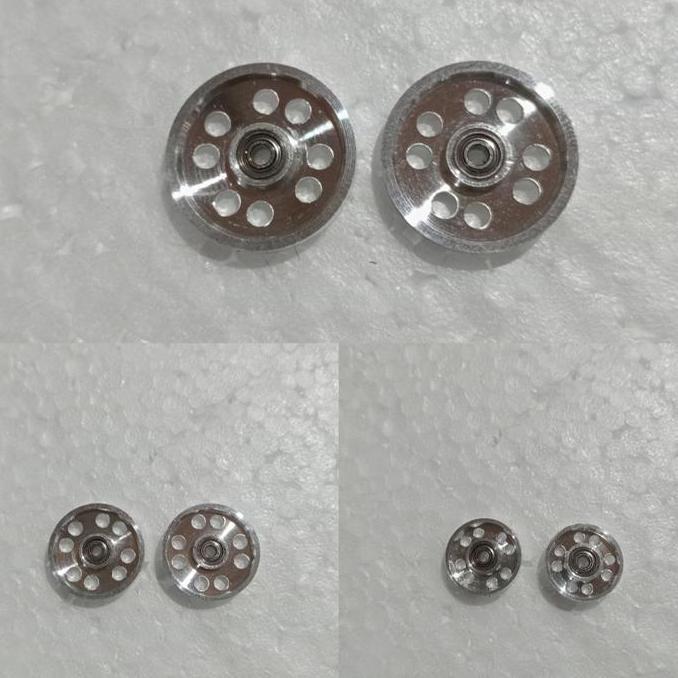 REP TAMIYA 95563 HG LIGHTWEIGHT ALUMINUM BALL-RACE ROLLERS [ RINGLESS ]