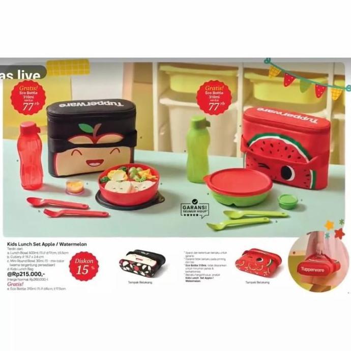 Tempat makan anak Tupperware kids lunch set promo
