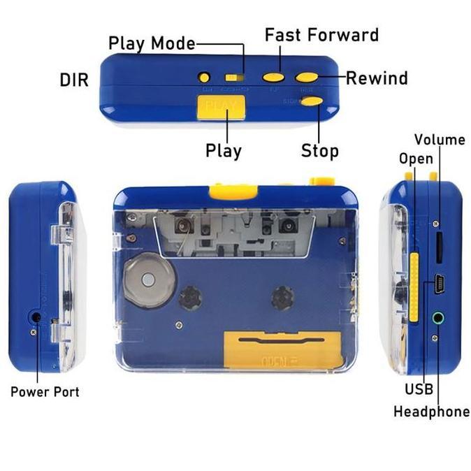 walkman stereo cassette tape player pemutar musik kaset pita -