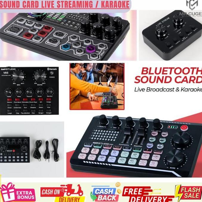 Alat Streaming Live Sosmed Mic Karoke sambung ke hp smartphone dan