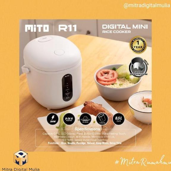 Mito R11 Premium Digital Mini Rice Cooker 0.5 Liter