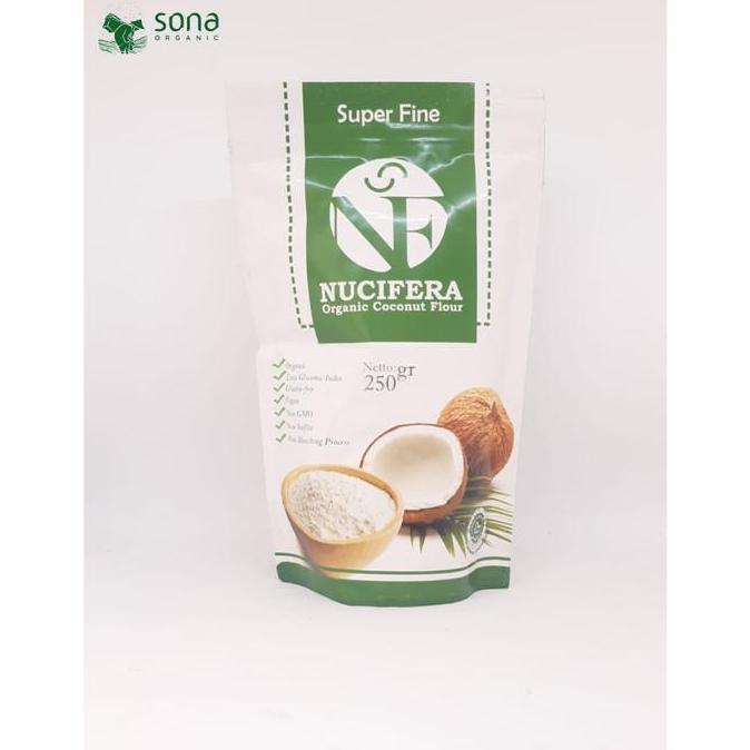 nucifera organic coconut flour - tepung kelapa 250gr
