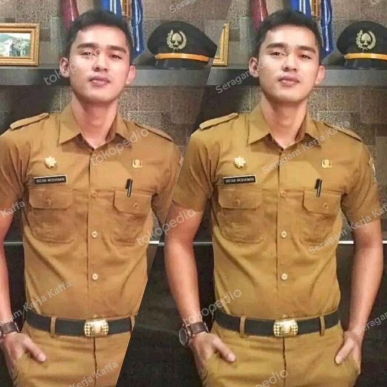 Sales Setelan Seragam Pns Polos Khaki Tua/Muda Cowok Premium Seragam Dinas Kerja Laki Laki Premium