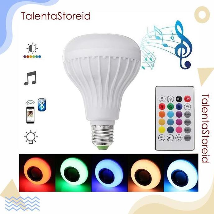 Bohlam Speaker Wireless Lampu LED Smart LED Music Light