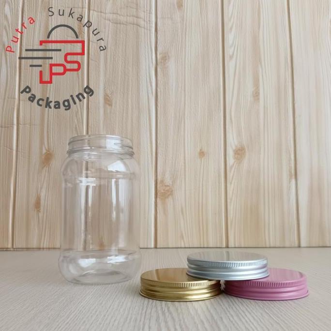 Toples Plastik 500ml Tutup Aluminium / Toples 500ml Bulat