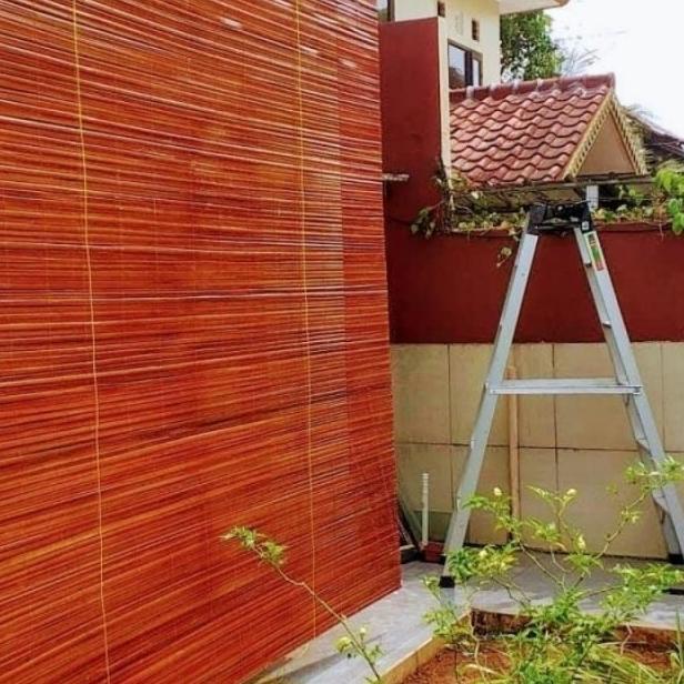 Tirai Bambu Krey Plistur 2,5M X 2M + Tali Penggulung Tirai Bambu Plistur,Tirai Rotan Dan Tirai Natur