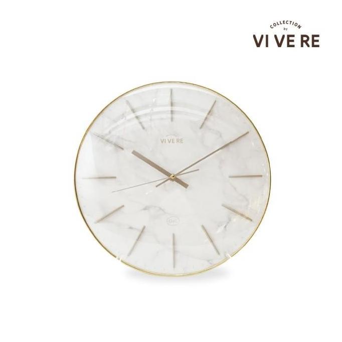 VIVERE Jam Dinding Seraphine White Gold