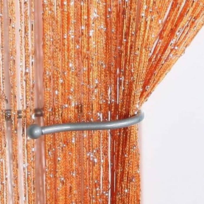 Tirai Benang Gliter Orange/Tirai Pintu/Tirai Korea/Tirai Benang/Tirai Gliter/Tirai Dekor/Tirai Unik