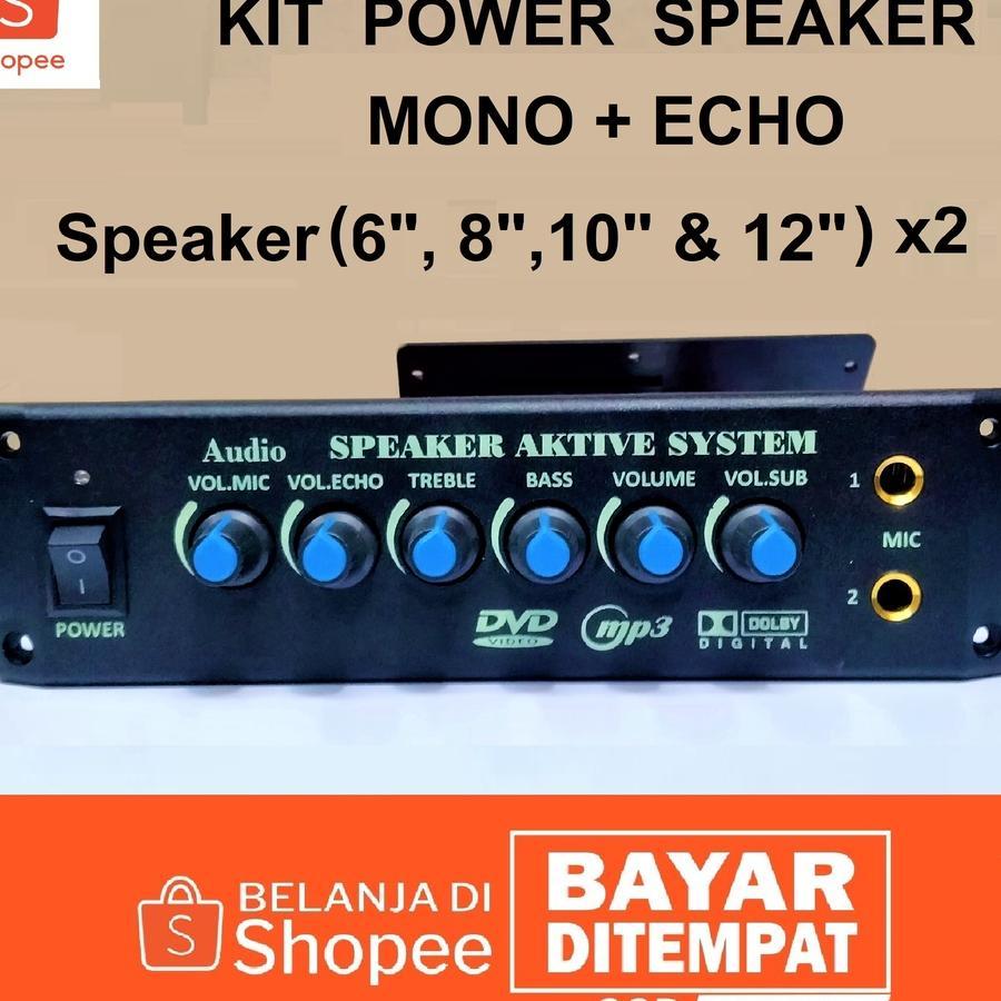 Kit Power Speaker Aktif Mp3 Echo Mono (Gt-8812E) Subwoofer Audio 150 Watt