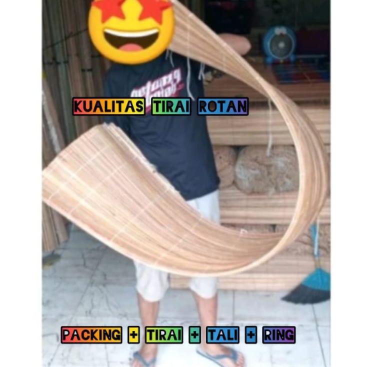 Tirai Krey Rotan Lunjong Outdoor Anti Air Dan Panas Uk 2Mx2M Harga Murah
