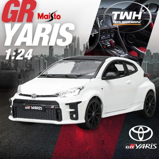 Twh Diecast Toyota Gr Yaris Skala 124 Top Carbon Koleksi Hadiah Mainan Mobil