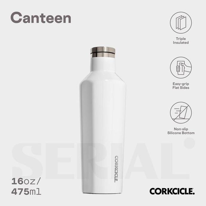 CORKCICLE Canteen 16oz - Classic White