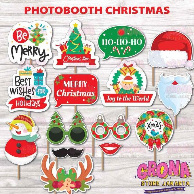 Photobooth Props Christmas Natal / Acc Photo Props / photobooth Natal GM