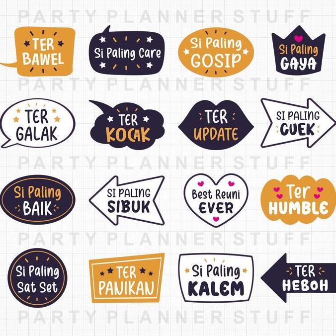 Fun props reuni photobooth property tema reuni acc reuni custom text fun props reuni aksesoris foto 