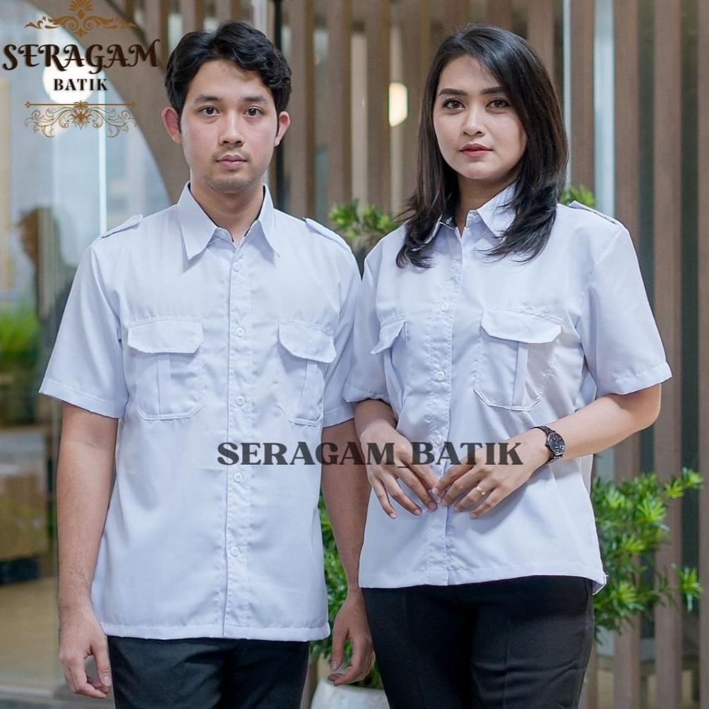 Termurah Baju Dinas Putih Pns Pria Baju Pdh Putih Seragam Putih Pns Baju Putih Pns Pdh Pria Panjang/