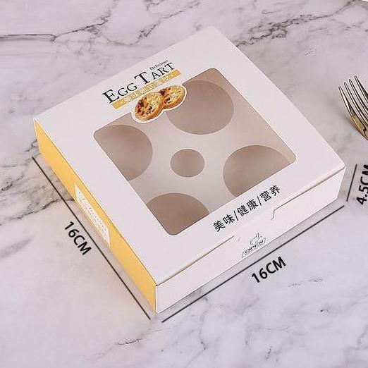 Box Egg Tart Mini Kotak Kue Pie Susu Dus Kue Egg Tart Cake Box Dessert