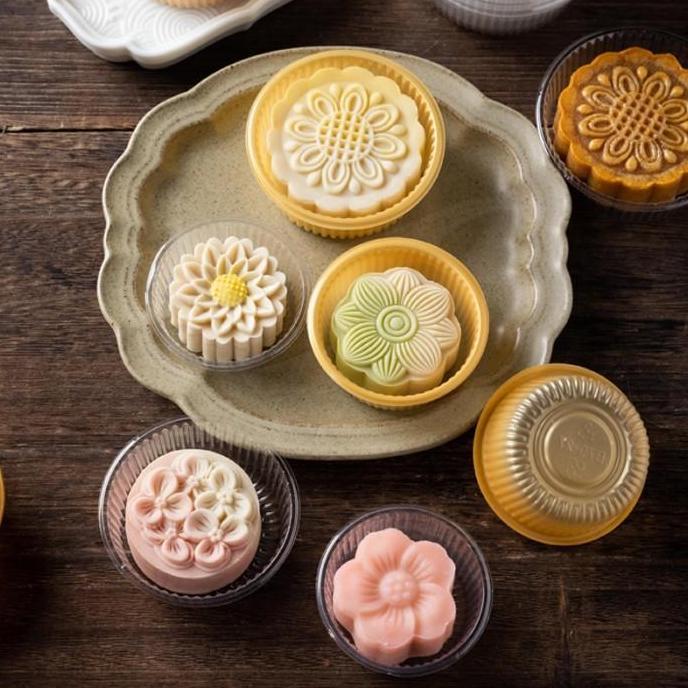 100gr tray mooncake tray bulat mika kue bulan moon cake tray bulat