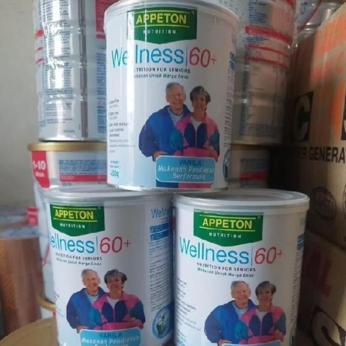 Maxmilt- [Original Malaysia] Susu Lansia Orangtua Appeton 60+ 400 Gram 900 Gr Rasa Vanila Wellness D