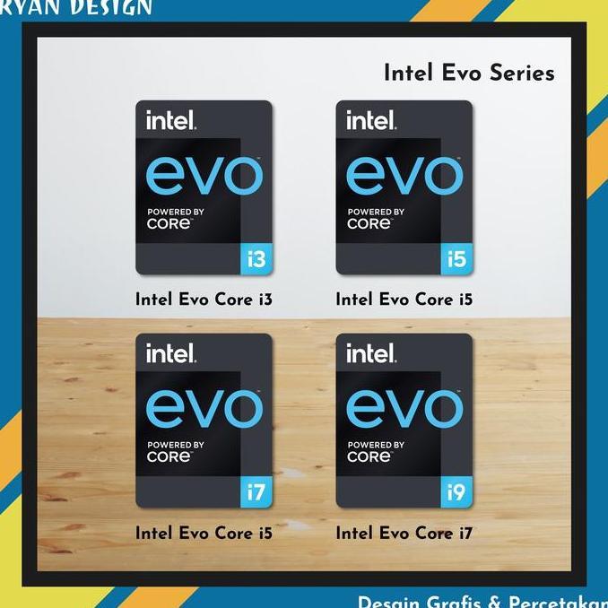 Sticker Logo Intel Core i3 i5 i7 Gen 11 Gen 12 Nvidia Geforce RTX GTX