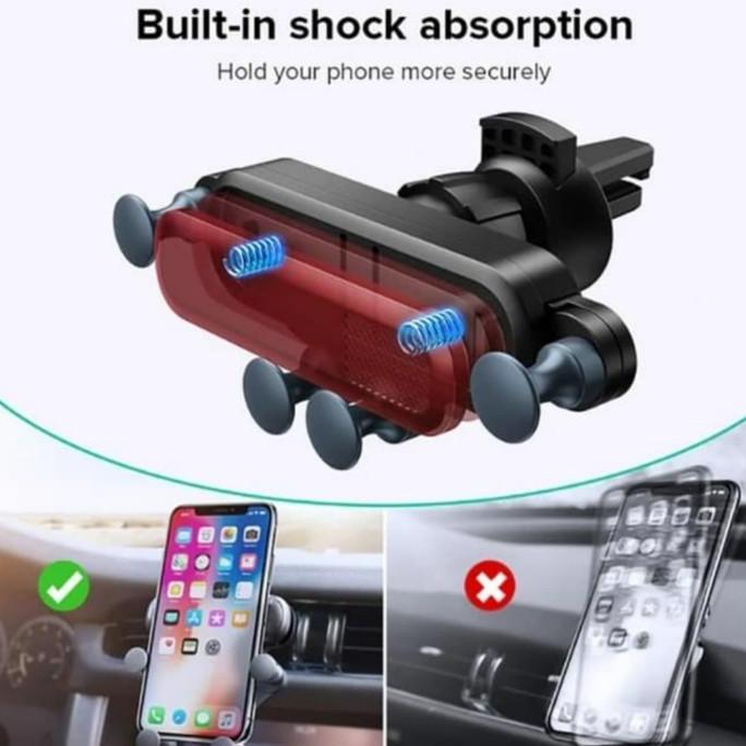 PHONE HOLDER GRAVITY CAR AIR VENT MOUNT HOLDER HP GRAVITY DI AC MOBIL