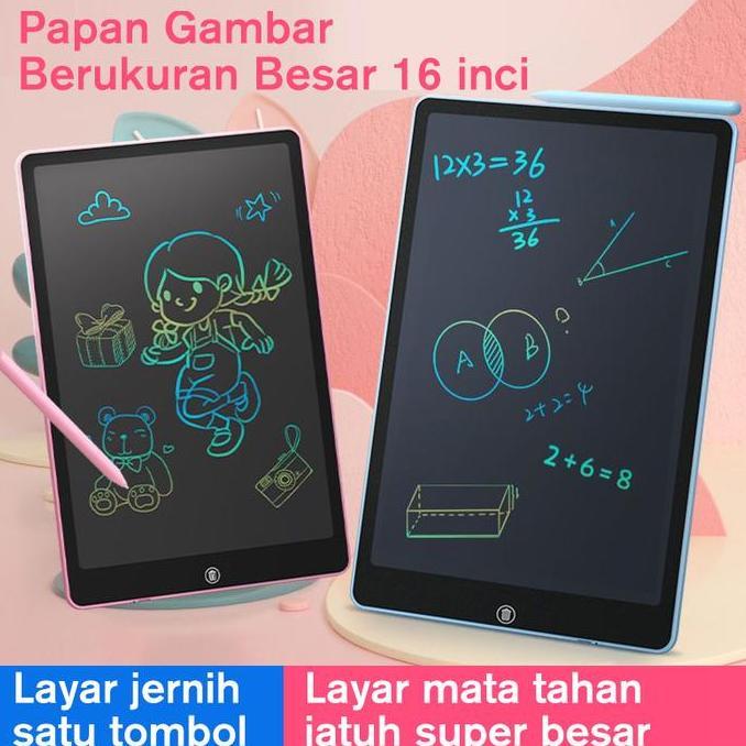 Writing Tablet LCD 16 inch Warna Drawing Tablet Papan Tulis Anak