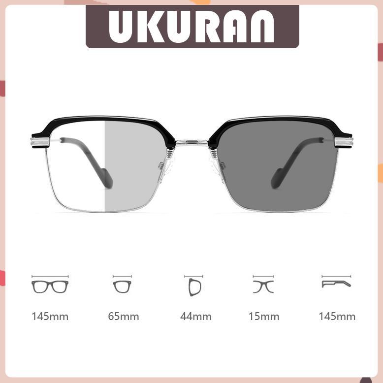 Flash Sale Donat - Kacamata Photocromic Pria Kaca Mata Hitam Frame Kotak Sunglasses Anti Uv